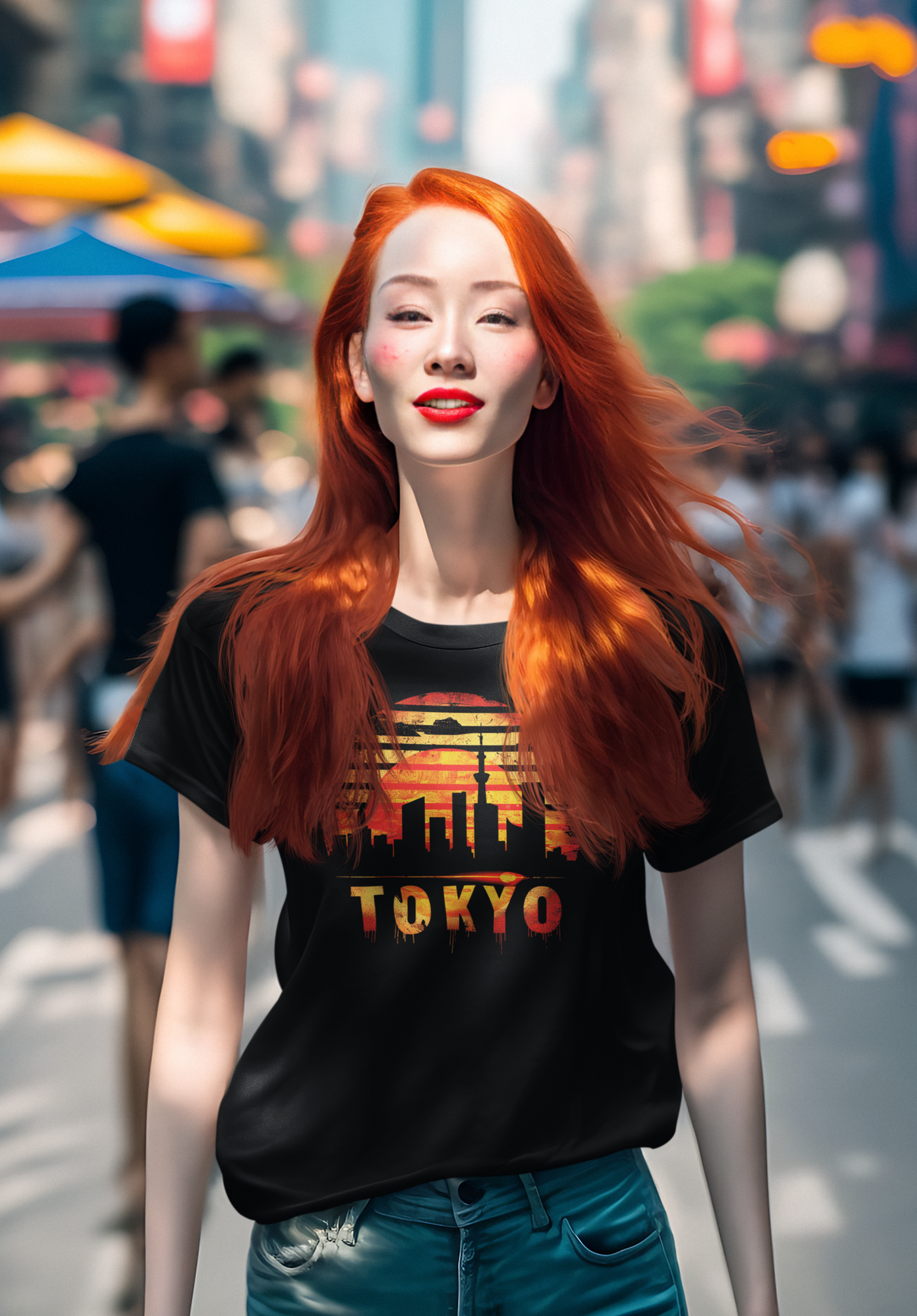 "Tokyo Sunset Graphic T-Shirt - Japanese-Inspired Unisex Tee"