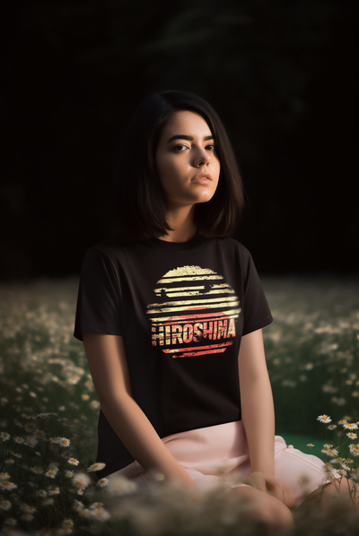 "Heavy Hiroshima Sunset T-Shirt - Bold Urban Sunset Graphic Tee, Japanese Art-Inspired Apparel"