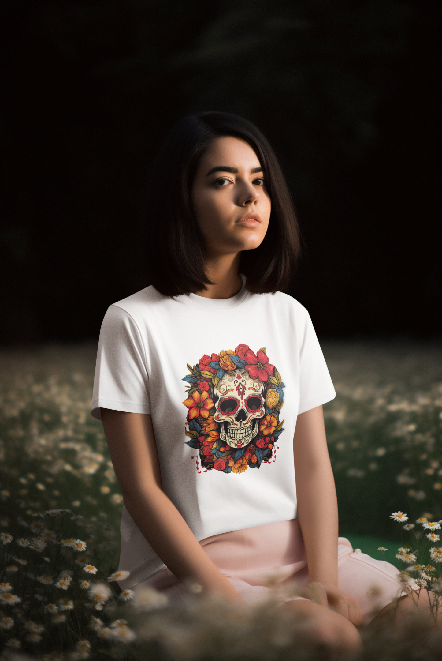 Skulls collection: Mexican skull in flowers